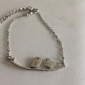 Fashion Jewelry Bracelet zinc alloy Silver color 2 birds design